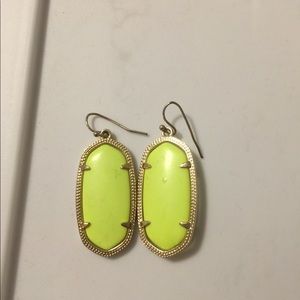 Lime green Kendra Scott Elle earrings